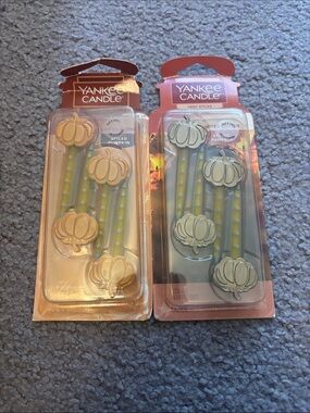 YANKEE CANDLE New CAR VENT STICKS Limited Edition Spiced Pumpkin 2packs(8)